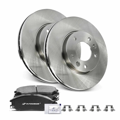 Front Disc Brake Rotors & Ceramic Brake Pads