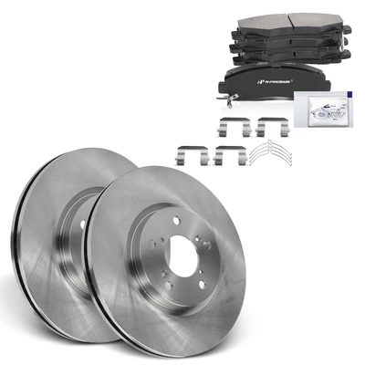 Front Disc Brake Rotors & Ceramic Brake Pads