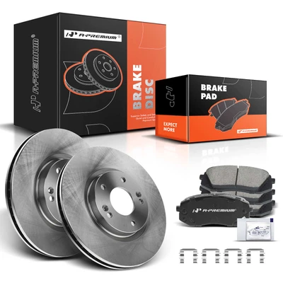 Front Disc Brake Rotors & Ceramic Brake Pads