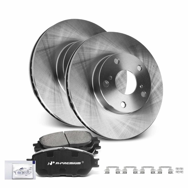 Brake Rotor + Brake Pad, Set of 6, Front Driver & Passenger, A-Premium APBRPR904