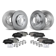 Front & Rear Disc Brake Rotors & Ceramic Brake Pads for Hyundai Elantra Kia