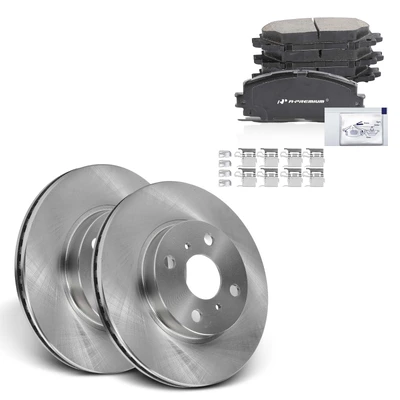 Front Disc Brake Rotors & Ceramic Brake Pads