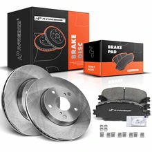 Front Disc Brake Rotors & Ceramic Brake Pads for Lexus HS250h 10-12 Scion Toyota