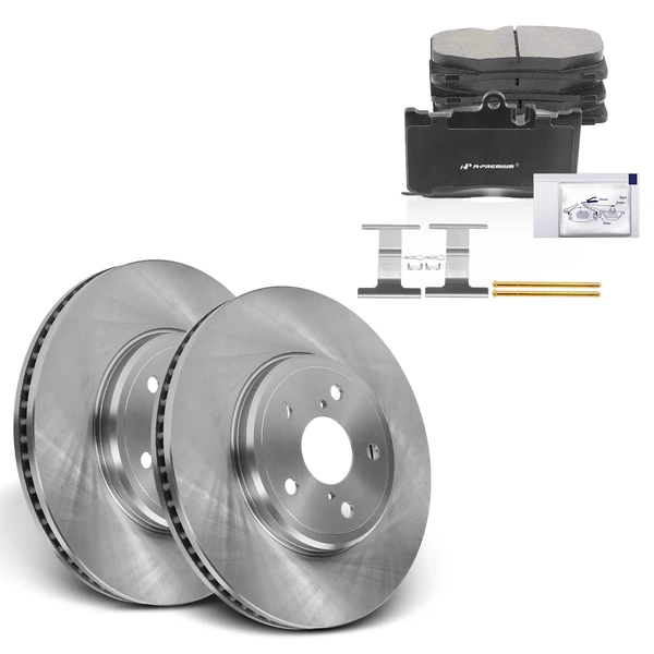 2001-2006 Lexus LS430 Disc Brake Rotors and Ceramic Pads Kit, 6 Pcs, Front Driver & Passenger, A-Premium, APBRPR913