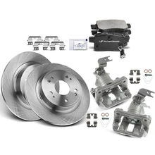 2013-2017 Honda Accord Brake Pad Rotor and Caliper Set, 8 Pcs, Rear Driver & Passenger, A-Premium, APBRPR730