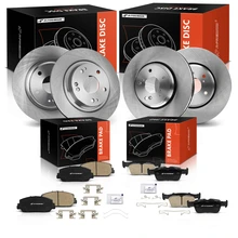 2017-2018 2020 Honda Civic Brake Pad and Rotor Kit, 12 Pcs, Front & Rear, A-Premium, APBRPR1663