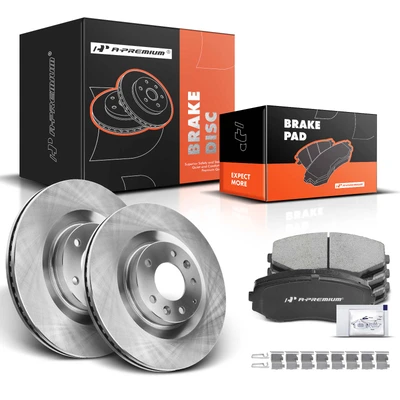 Front Disc Brake Rotors & Ceramic Brake Pads