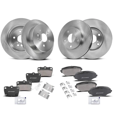 2004-2005 Toyota RAV4 Brake Pad and Rotor Kit, 12 Pcs, Front & Rear, A-Premium, APBRPR923