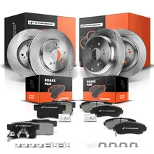 Front & Rear Disc Brake Rotors & Ceramic Brake Pads