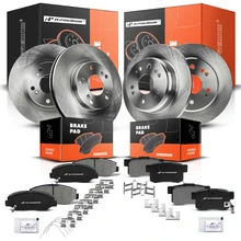 Front & Rear Disc Brake Rotors & Ceramic Brake Pads