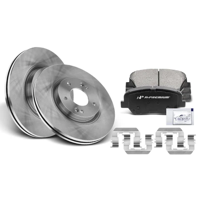Front Disc Brake Rotors & Ceramic Brake Pads