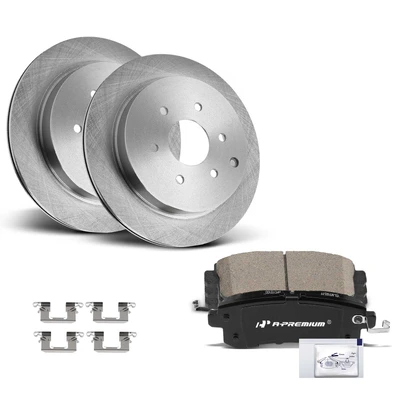 Rear Disc Brake Rotors & Ceramic Brake Pads