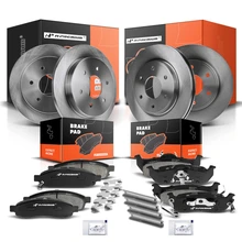 Front & Rear Disc Brake Rotors & Ceramic Brake Pads