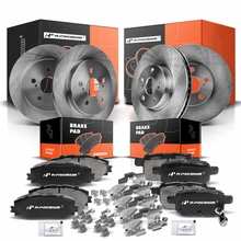 Front & Rear Disc Brake Rotors & Ceramic Brake Pads for Pontiac Vibe Toyota