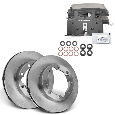 Front Disc Brake Rotors & Ceramic Brake Pads