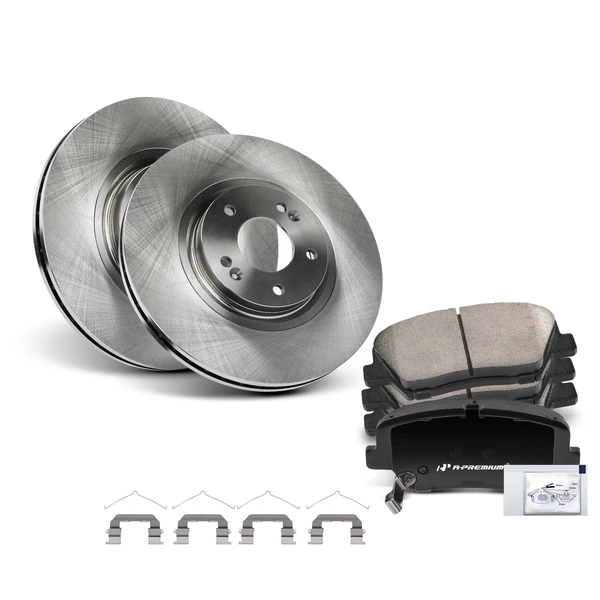 2016-2020 Kia Sorento Disc Brake Rotors and Ceramic Pads Kit, 6 Pcs, Front Driver & Passenger, A-Premium, APBRPR1316