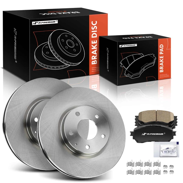 2014-2018 Mazda 6 Disc Brake Rotors and Ceramic Pads Kit, 6 Pcs, Front Driver & Passenger, A-Premium, APBRPR1736
