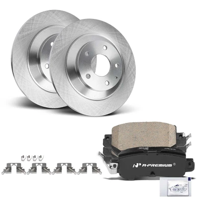Rear Disc Brake Rotors & Ceramic Brake Pads