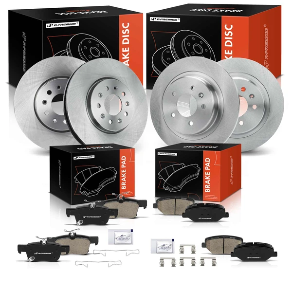 2016-2018 Buick Envision Disc Brake Rotors and Ceramic Pads Kit, 12 Pcs, Front & Rear, A-Premium, APBRPR1675