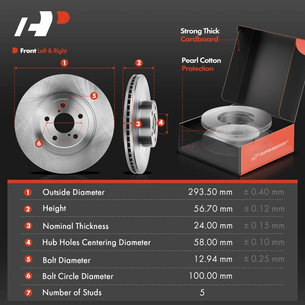 16 Pcs Front & Rear Disc Brake Rotors & Ceramic Brake Pads & Hub Bearings for Subaru Outback 2.5L