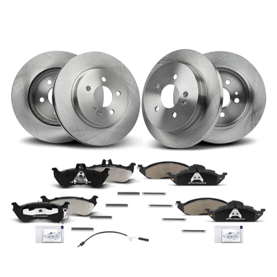 Front & Rear Disc Brake Rotors & Ceramic Brake Pads