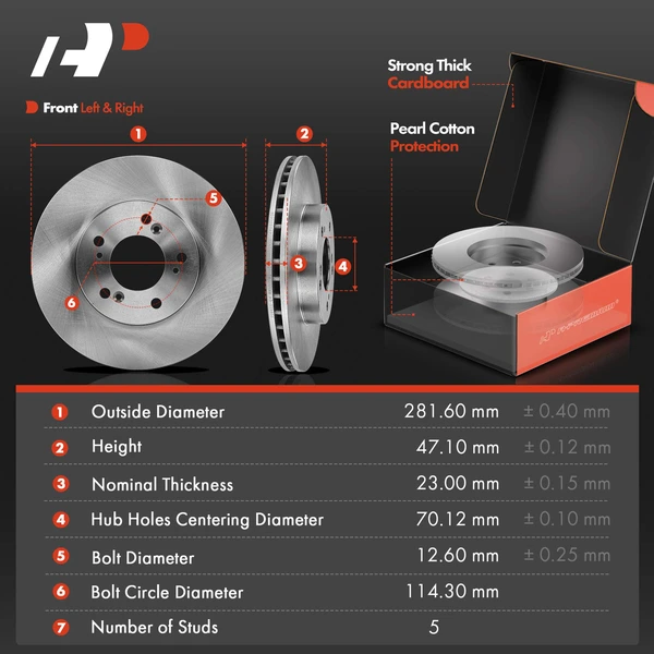 Disc Brake Rotors and Ceramic Pads Kit, 12 Pcs, Front & Rear, A-Premium, APBRPR943