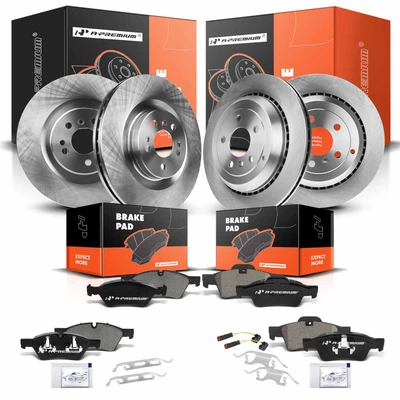 Front & Rear Disc Brake Rotors & Ceramic Brake Pads
