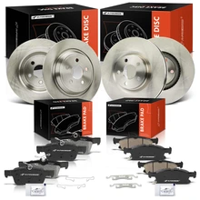 2015-2020 Ford Edge Brake Pad and Rotor Kit, 12 Pcs, Front & Rear, A-Premium, APBRPR1687