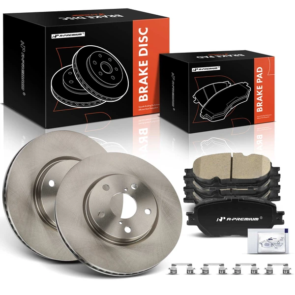 2006 Lexus GS300 Disc Brake Rotors and Ceramic Pads Kit, 6 Pcs, Front Driver & Passenger, A-Premium, APBRPR1696