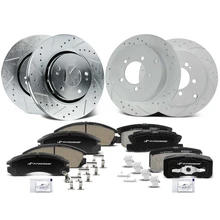 2009-2015 Mitsubishi Lancer Brake Pad and Rotor Kit, 12 Pcs, Front & Rear, A-Premium, APBRPS1362