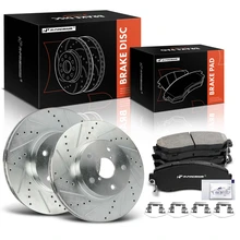 2016-2019 Subaru Legacy Brake Pad and Rotor Kit, 6 Pcs, Front Driver & Passenger, A-Premium, APBRPS1164