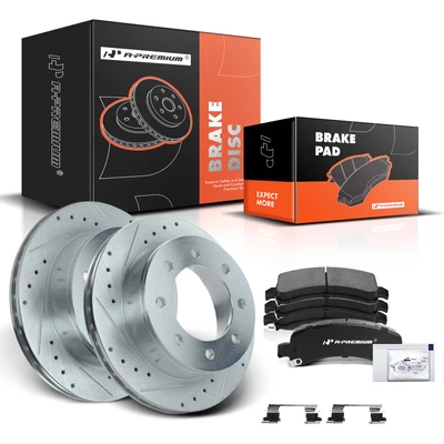 Rear Drilled Rotors & Ceramic Brake Pads