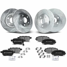 Brake Rotor + Brake Pad, Set of 12, Front & Rear, A-Premium APBRPS101