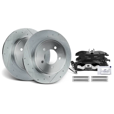 Rear Drilled Rotors & Ceramic Brake Pads