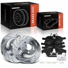 2013-2014 Mercedes-Benz C300 Brake Pad and Rotor Kit, 6 Pcs, Rear Driver & Passenger, A-Premium, APBRPS1251