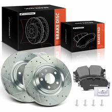 2018-2019 Audi A5 Quattro Brake Pad and Rotor Kit Set of 6 Rear Driver & Passenger A-Premium APBRPS1279