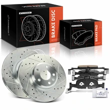 2022-2023 Audi A4 Quattro Brake Pad and Rotor Kit Set of 6 Front Driver & Passenger A-Premium APBRPS1297