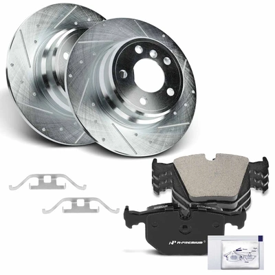 Rear Drilled Rotors & Ceramic Brake Pads