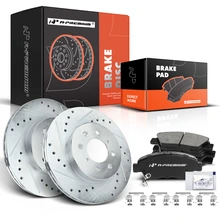 2007-2008 Honda Fit Brake Pad and Rotor Kit, 6 Pcs, Front Driver & Passenger, A-Premium, APBRPS033