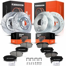 Front & Rear Drilled Rotors & Ceramic Brake Pads for Kia Forte Koup 10-13 Forte5