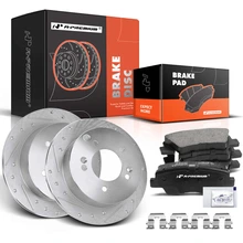 2008-2010 Hyundai Sonata Brake Pad and Rotor Kit, 6 Pcs, Rear Driver & Passenger, A-Premium, APBRPS304