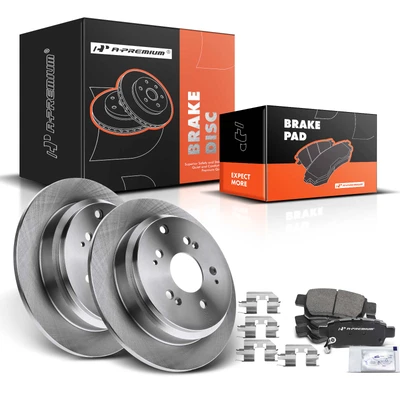Rear Drilled Rotors & Ceramic Brake Pads