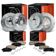 1998-1999 Oldsmobile Intrigue Brake Pad and Rotor Kit, 12 Pcs, Front & Rear, A-Premium, APBRPS451