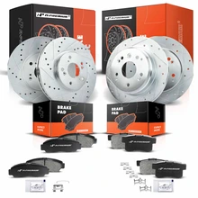 2004-2008 Acura TL Brake Pad and Rotor Kit, 12 Pcs, Front & Rear, A-Premium, APBRPS179