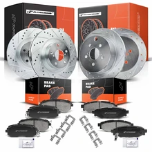 Front & Rear Drilled Rotors & Ceramic Brake Pads for Subaru Forester Crosstrek