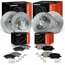 2006-2007 Saturn Relay Brake Pad and Rotor Kit Set of 12 Front & Rear A-Premium APBRPS1442
