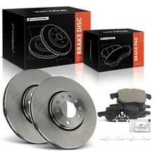 2003-2011 Saab 9-3 Disc Brake Rotor & Ceramic Brake Pad, 6 Pcs, Front Driver & Passenger, A-Premium, APBRPR1398