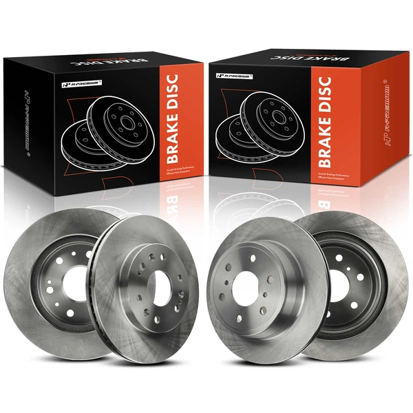 Front & Rear Disc Brake Rotors for 2015-2019 GMC Yukon XL