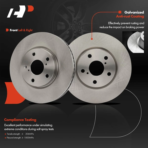 2 Pcs Front Disc Brake Rotors for Lexus GS300 2006 IS250 2009-2015