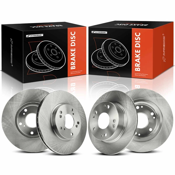 Front & Rear Disc Brake Rotors for 2003-2007 Honda Accord